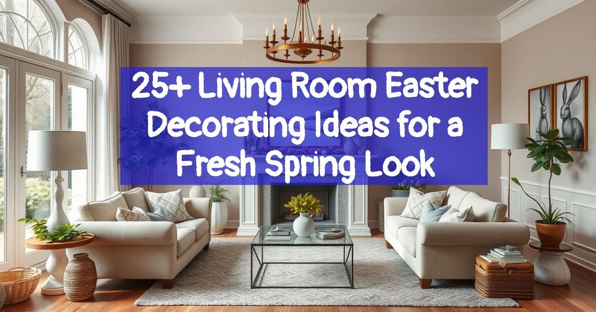 25+ Living Room Easter Decorating Ideas for a Fresh Spring Look