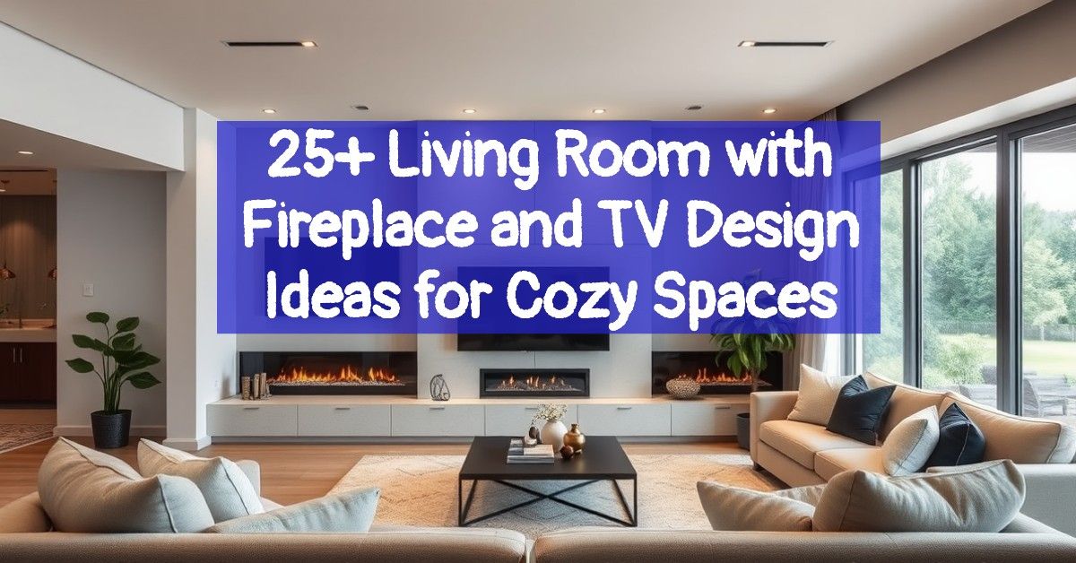 25+ Living Room with Fireplace and TV Design Ideas for Cozy Spaces