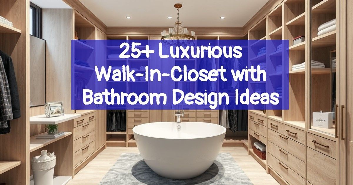 25+ Luxurious Walk-In-Closet with Bathroom Design Ideas