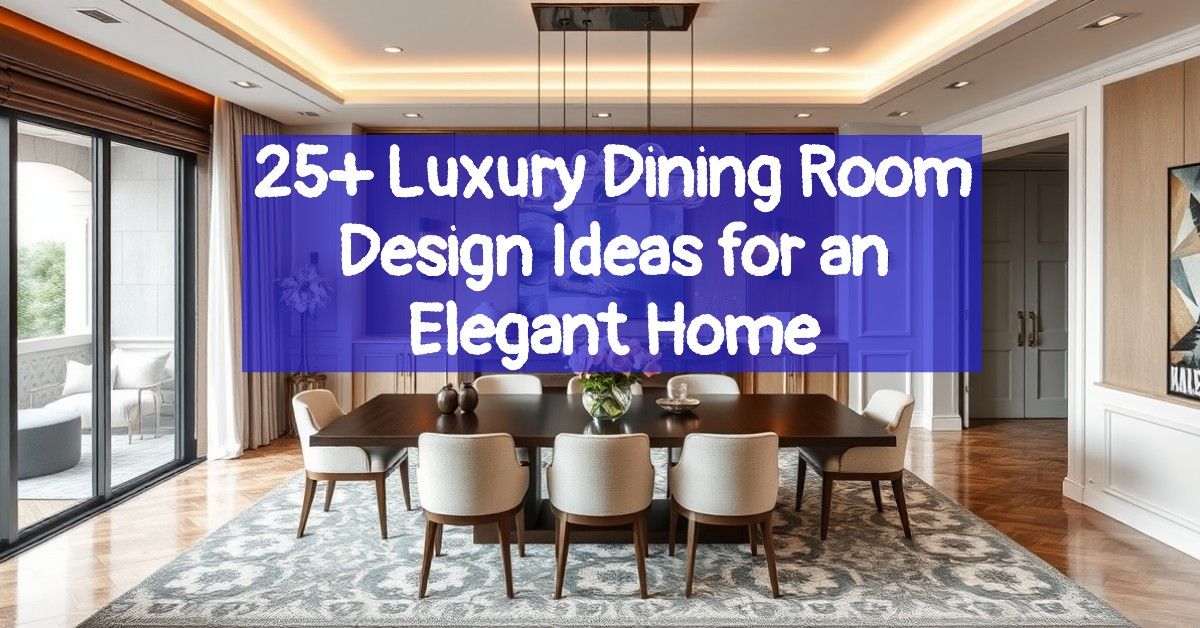 25+ Luxury Dining Room Design Ideas for an Elegant Home