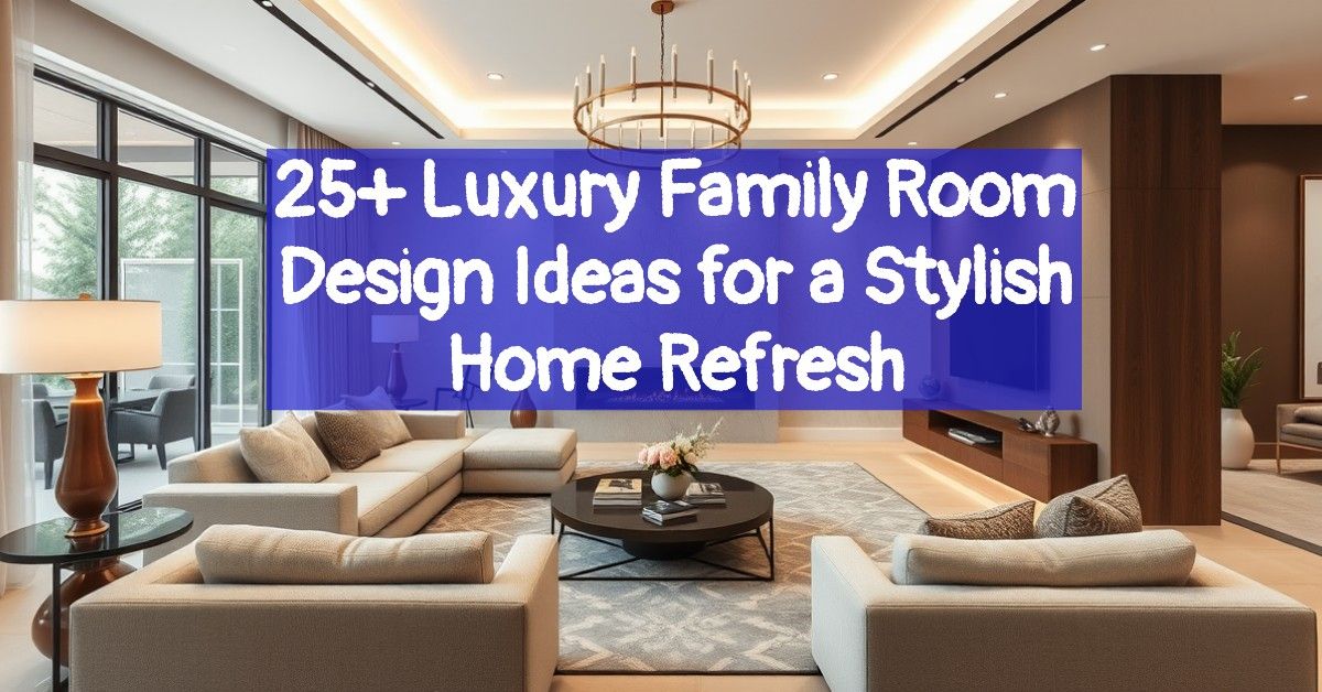 25+ Luxury Family Room Design Ideas for a Stylish Home Refresh