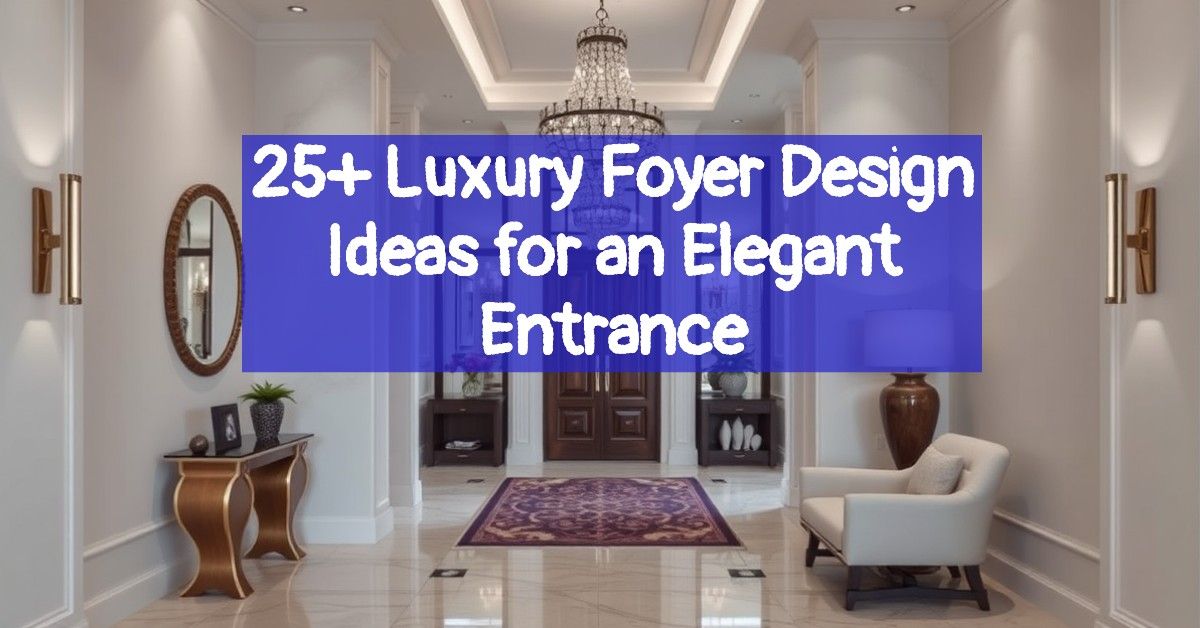 25+ Luxury Foyer Design Ideas for an Elegant Entrance