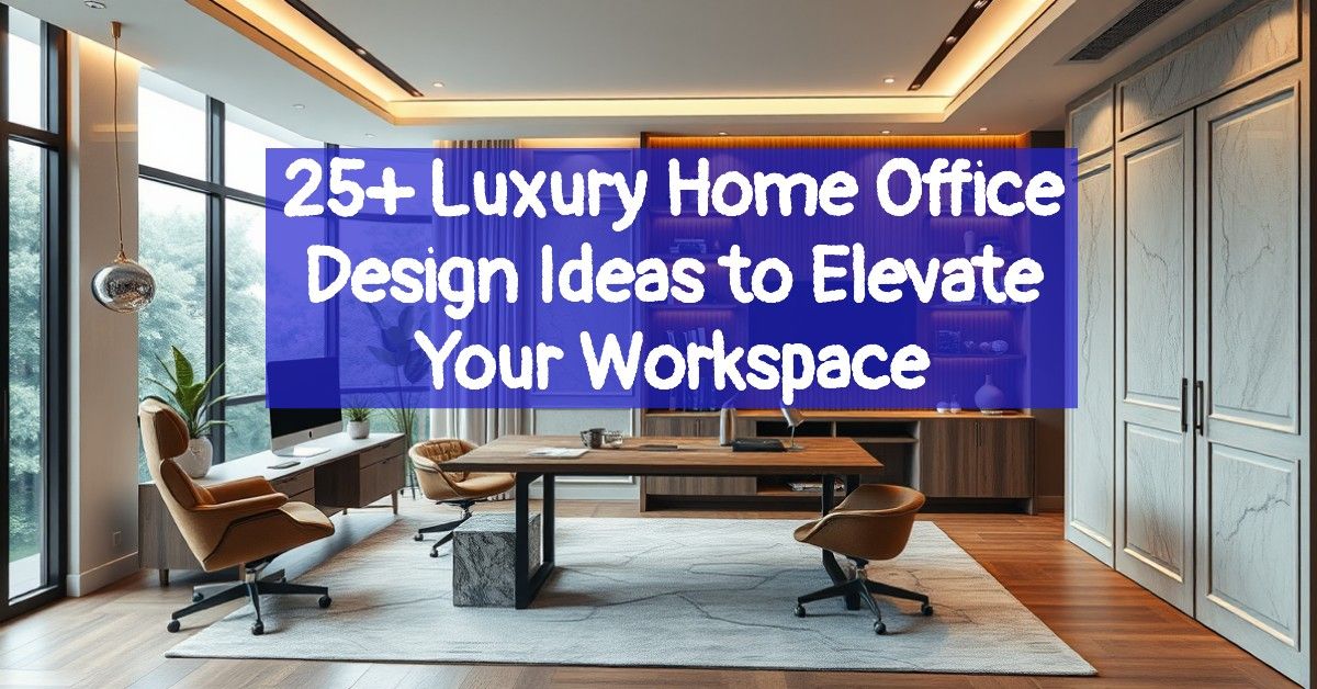 25+ Luxury Home Office Design Ideas to Elevate Your Workspace