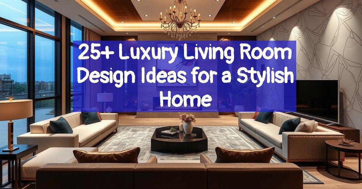 25+ Luxury Living Room Design Ideas for a Stylish Home