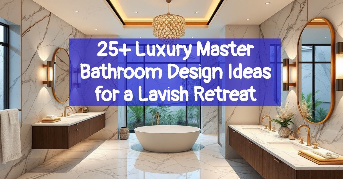 25+ Luxury Master Bathroom Design Ideas for a Lavish Retreat