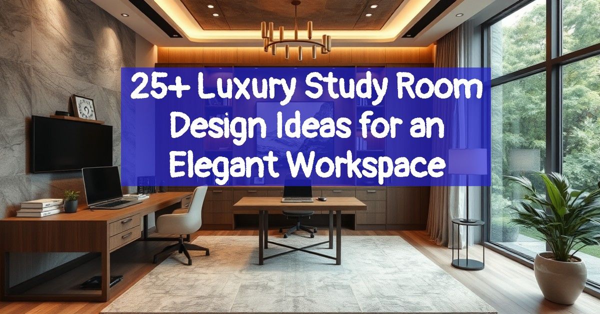 25+ Luxury Study Room Design Ideas for an Elegant Workspace