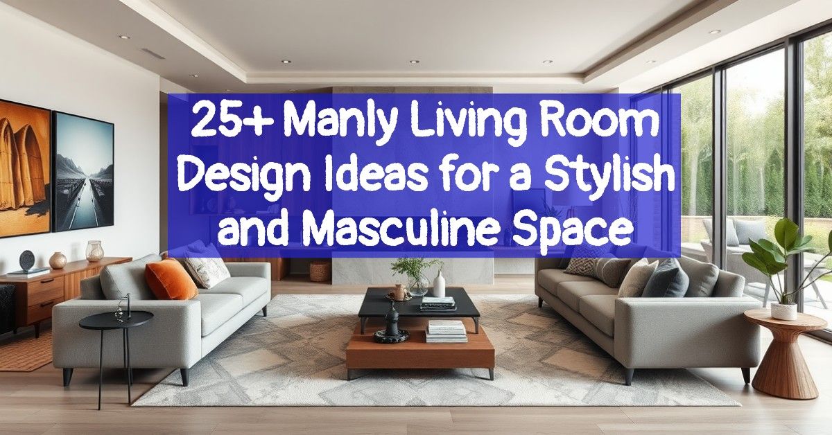 25+ Manly Living Room Design Ideas for a Stylish and Masculine Space