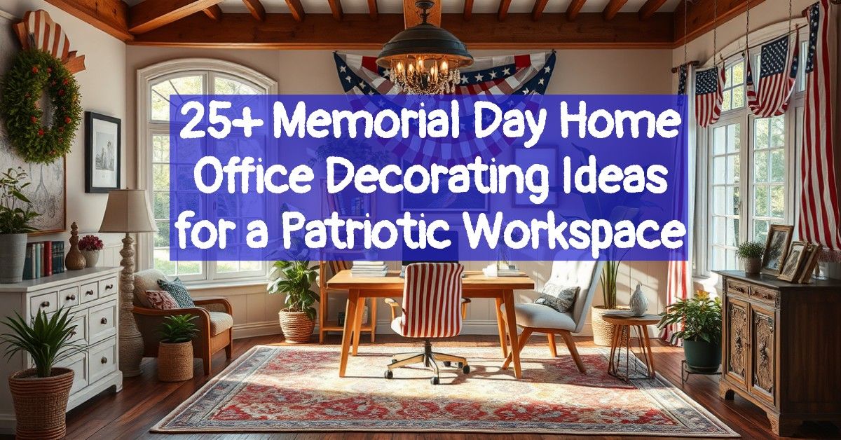 25+ Memorial Day Home Office Decorating Ideas for a Patriotic Workspace