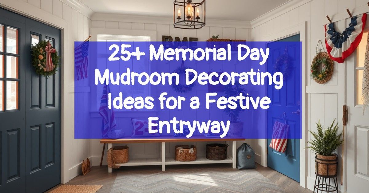 25+ Memorial Day Mudroom Decorating Ideas for a Festive Entryway