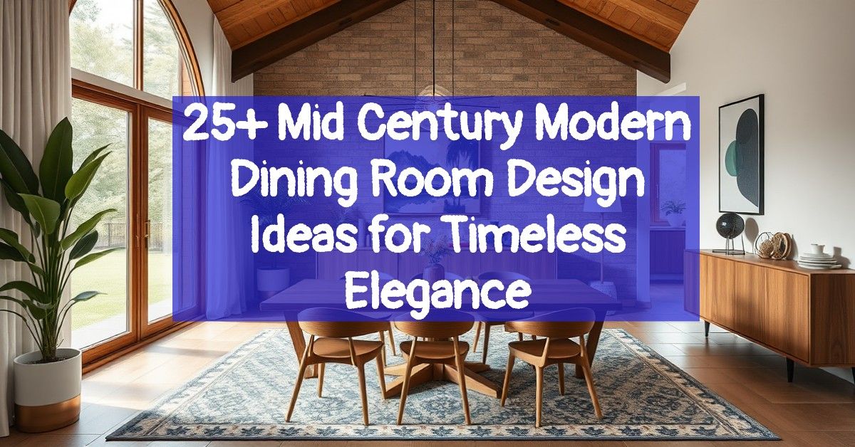 25+ Mid Century Modern Dining Room Design Ideas for Timeless Elegance