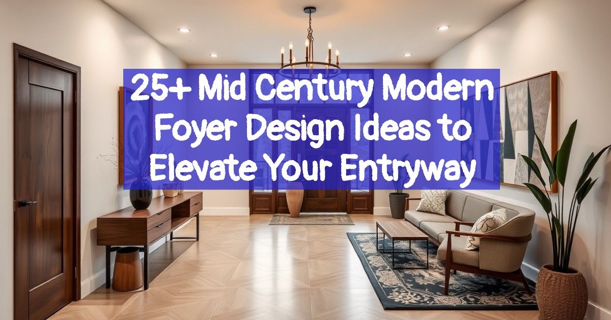 25+ Mid Century Modern Foyer Design Ideas to Elevate Your Entryway