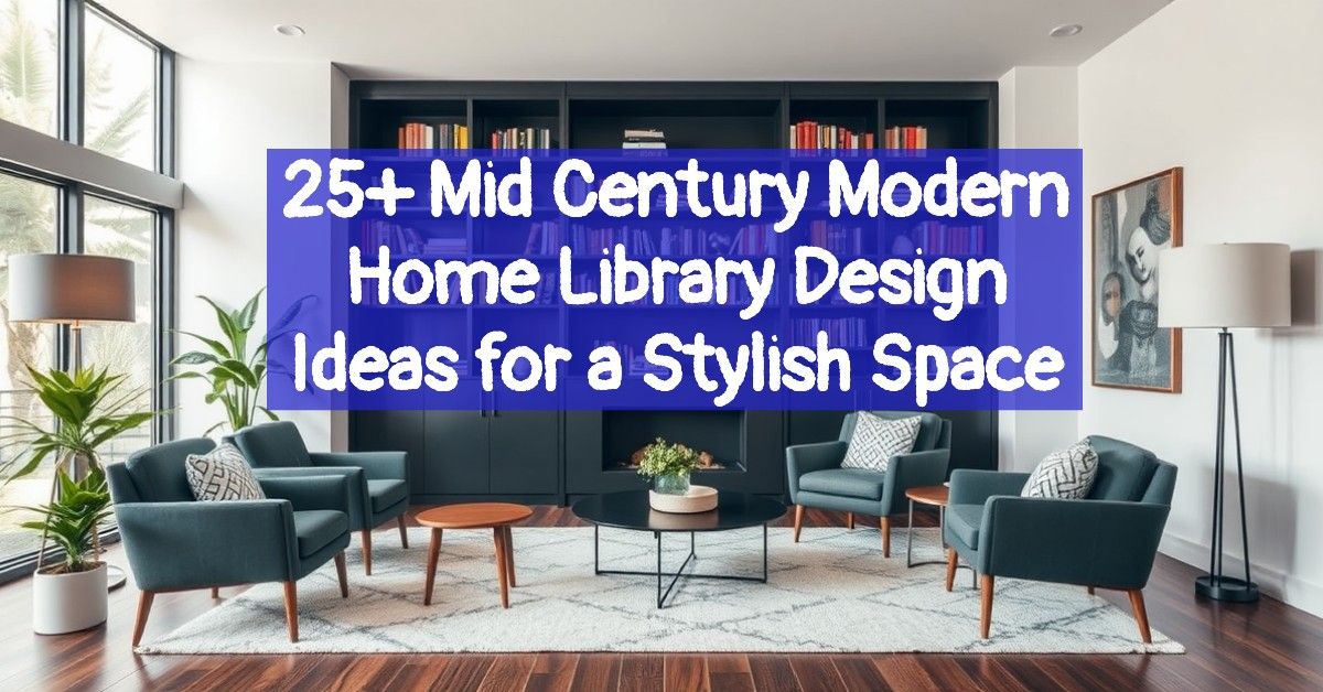 25+ Mid Century Modern Home Library Design Ideas for a Stylish Space