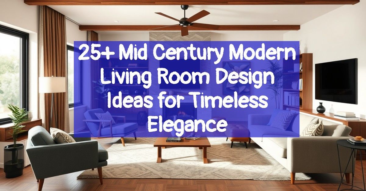 25+ Mid Century Modern Living Room Design Ideas for Timeless Elegance