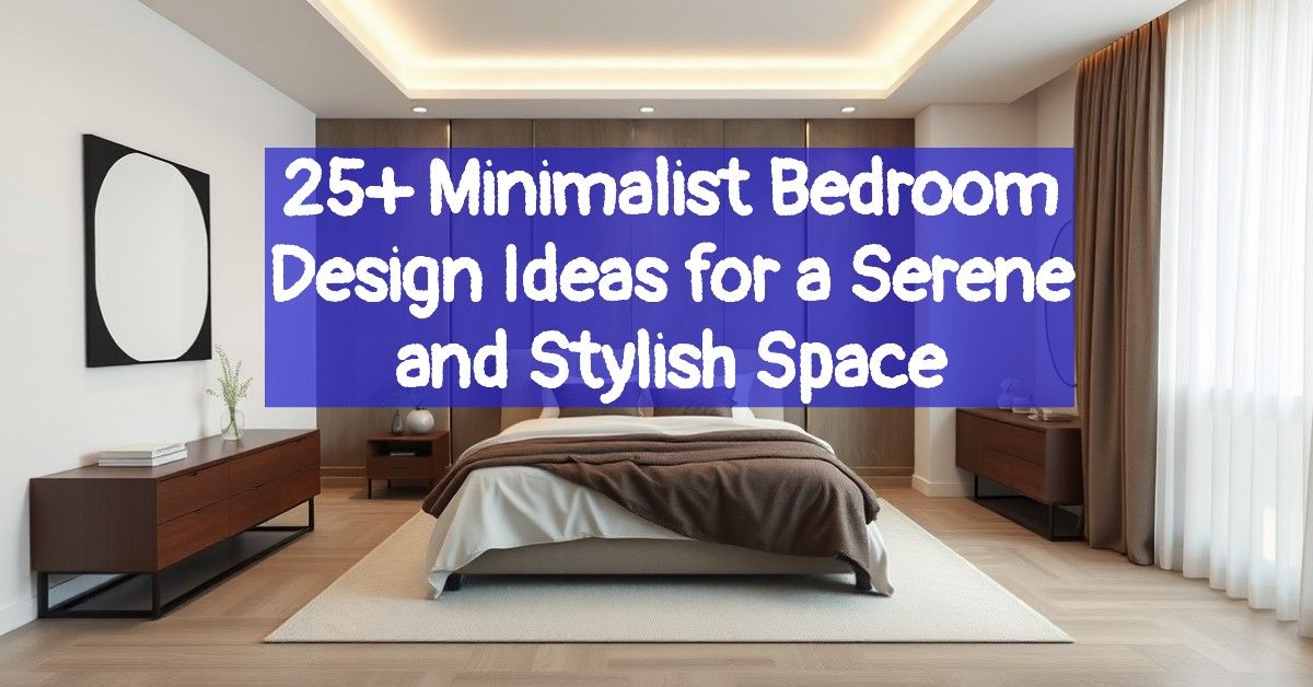 25+ Minimalist Bedroom Design Ideas for a Serene and Stylish Space