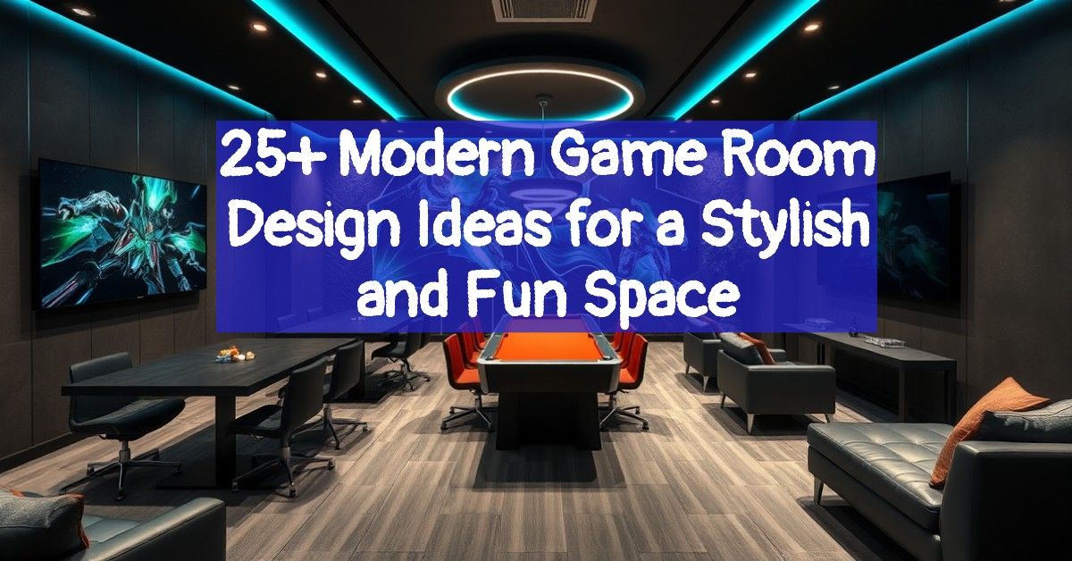 25+ Modern Game Room Design Ideas for a Stylish and Fun Space