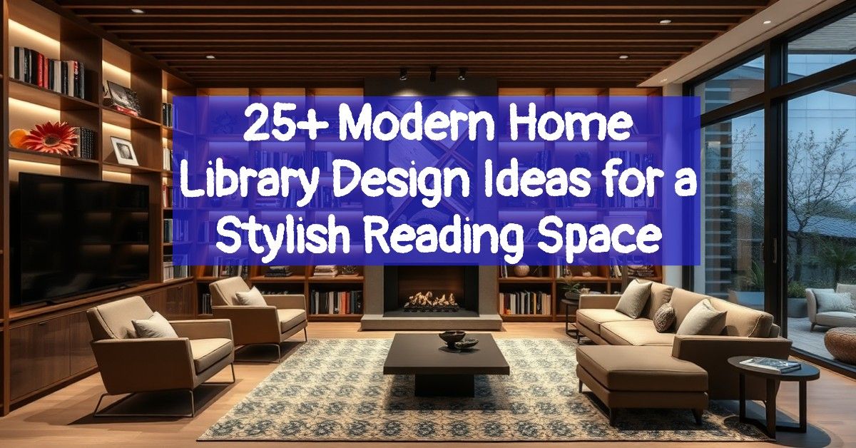 25+ Modern Home Library Design Ideas for a Stylish Reading Space