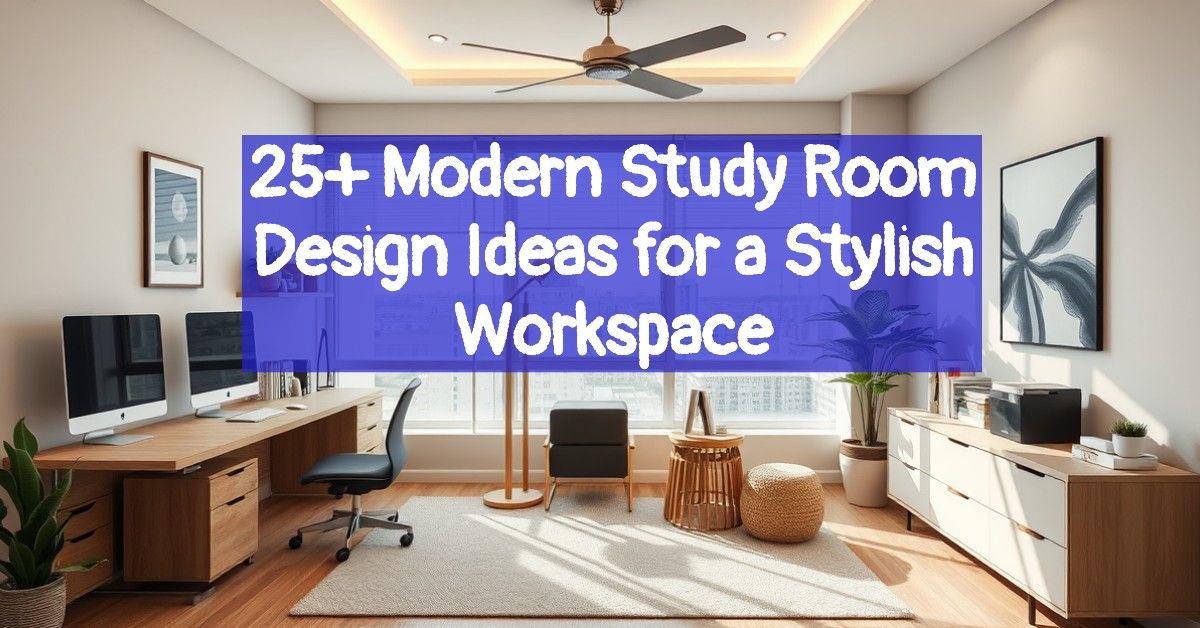 25+ Modern Study Room Design Ideas for a Stylish Workspace