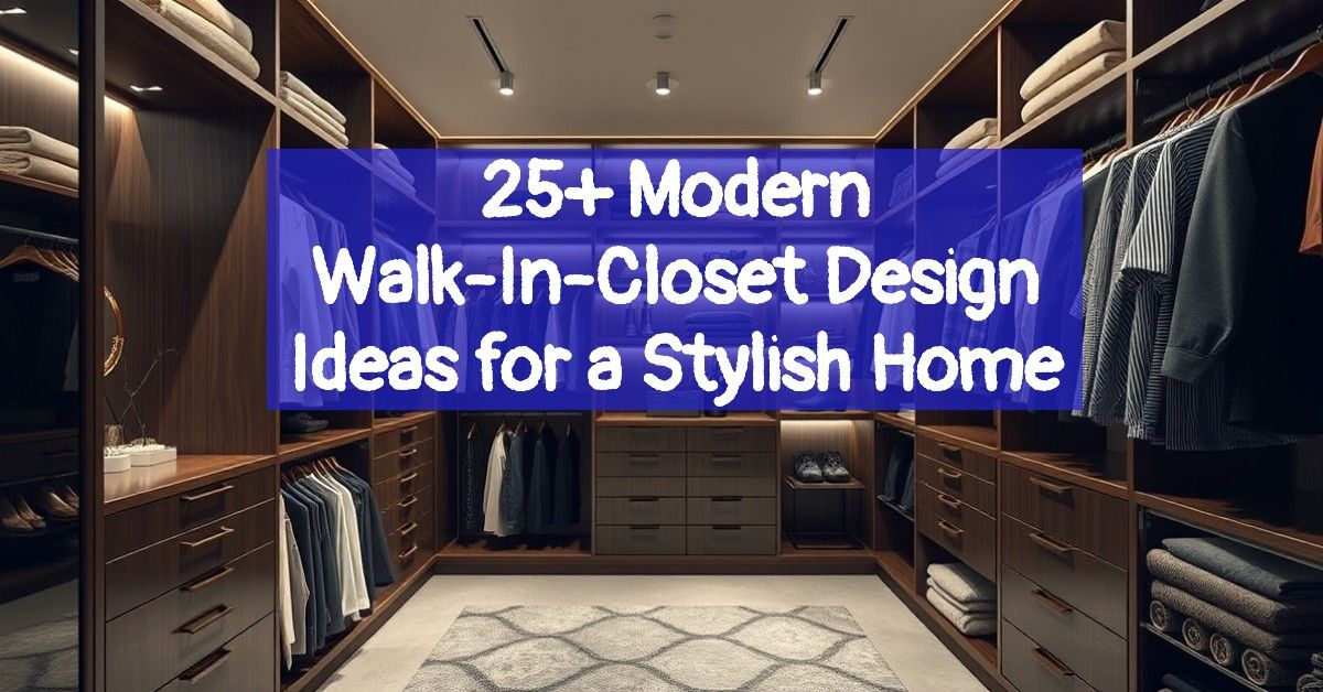 25+ Modern Walk-In-Closet Design Ideas for a Stylish Home