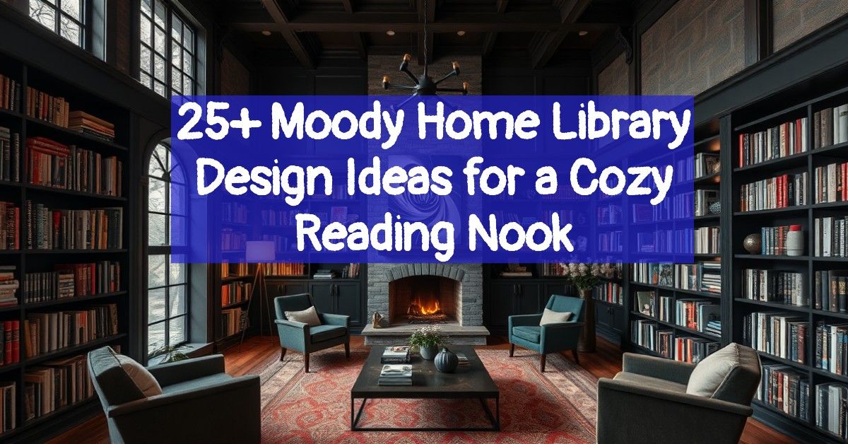 25+ Moody Home Library Design Ideas for a Cozy Reading Nook