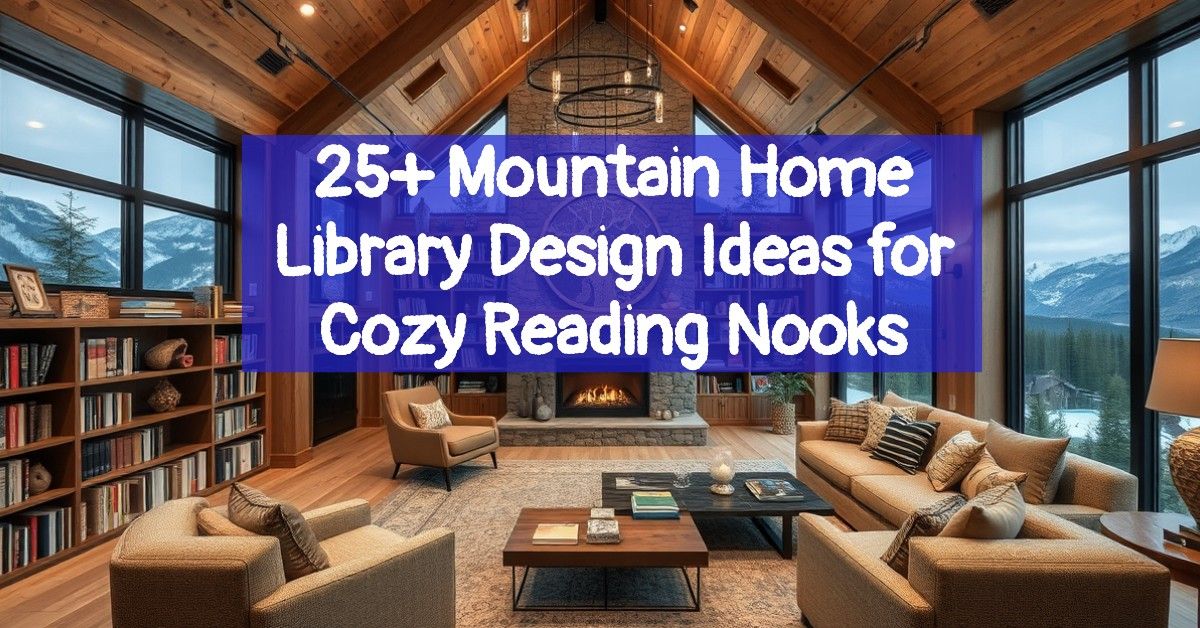 25+ Mountain Home Library Design Ideas for Cozy Reading Nooks