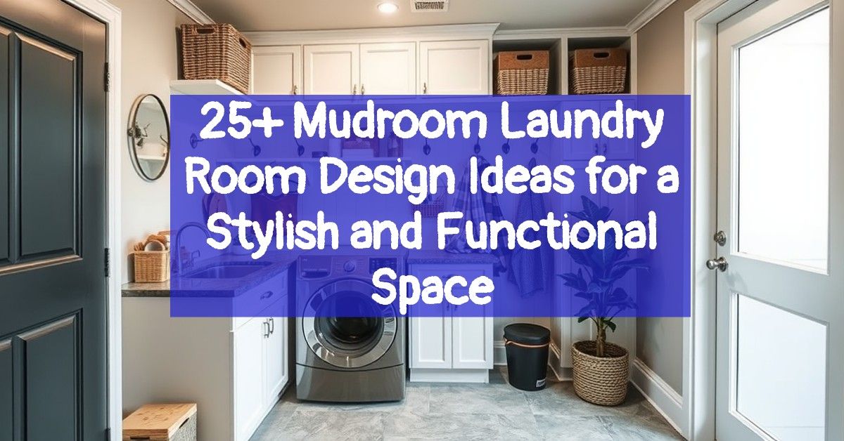 25+ Mudroom Laundry Room Design Ideas for a Stylish and Functional Space