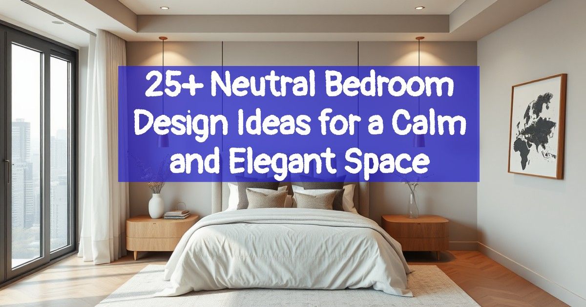 25+ Neutral Bedroom Design Ideas for a Calm and Elegant Space