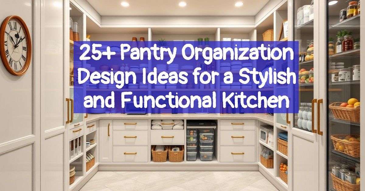 25+ Pantry Organization Design Ideas for a Stylish and Functional Kitchen