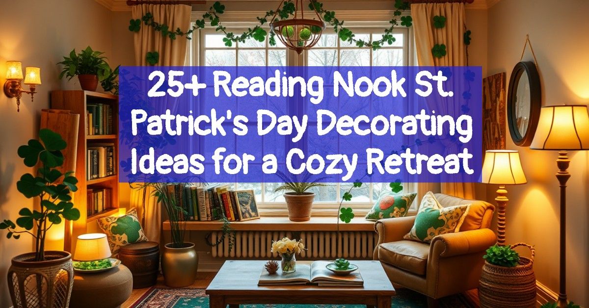 25+ Reading Nook St. Patrick's Day Decorating Ideas for a Cozy Retreat