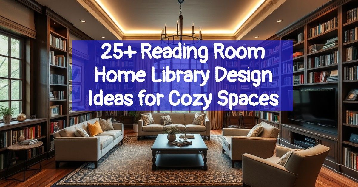 25+ Reading Room Home Library Design Ideas for Cozy Spaces