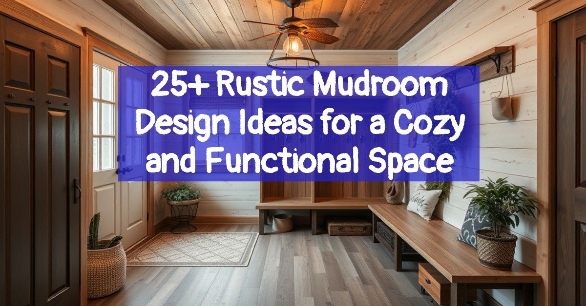 25+ Rustic Mudroom Design Ideas for a Cozy and Functional Space