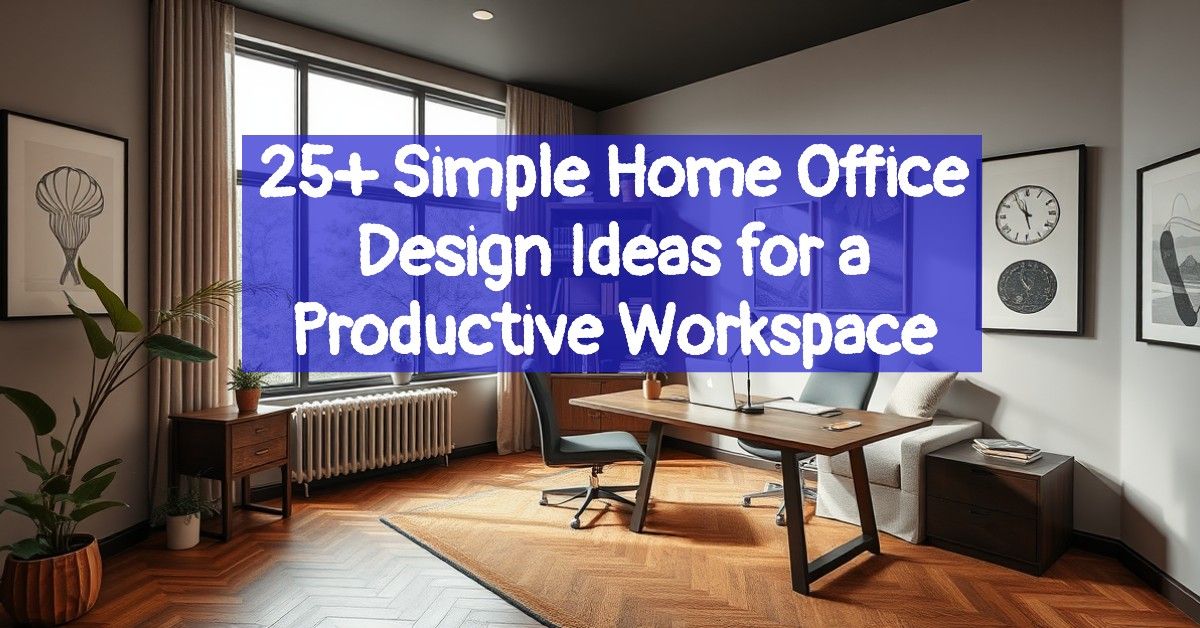 25+ Simple Home Office Design Ideas for a Productive Workspace