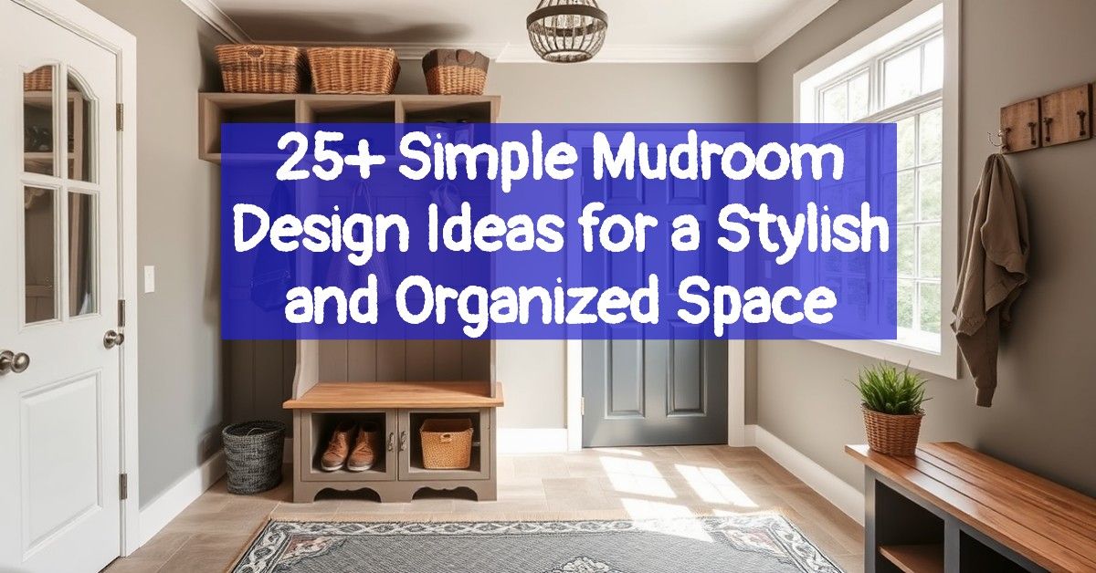 25+ Simple Mudroom Design Ideas for a Stylish and Organized Space