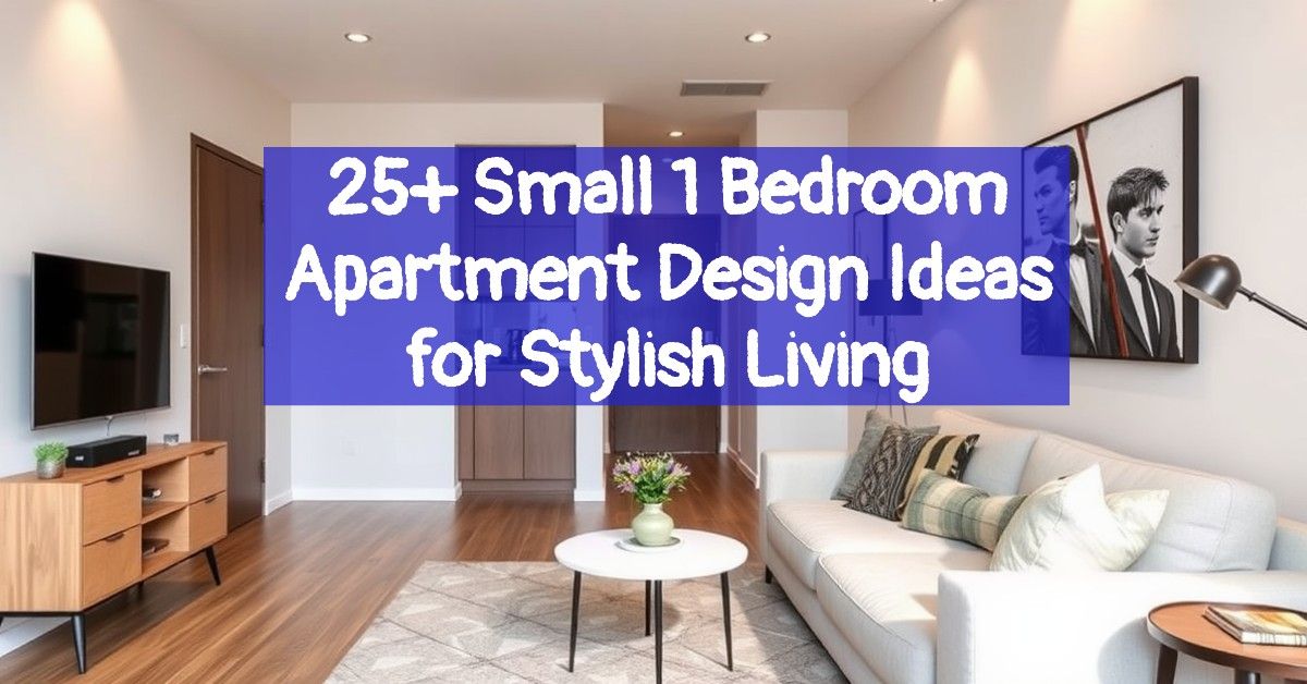 25+ Small 1 Bedroom Apartment Design Ideas for Stylish Living