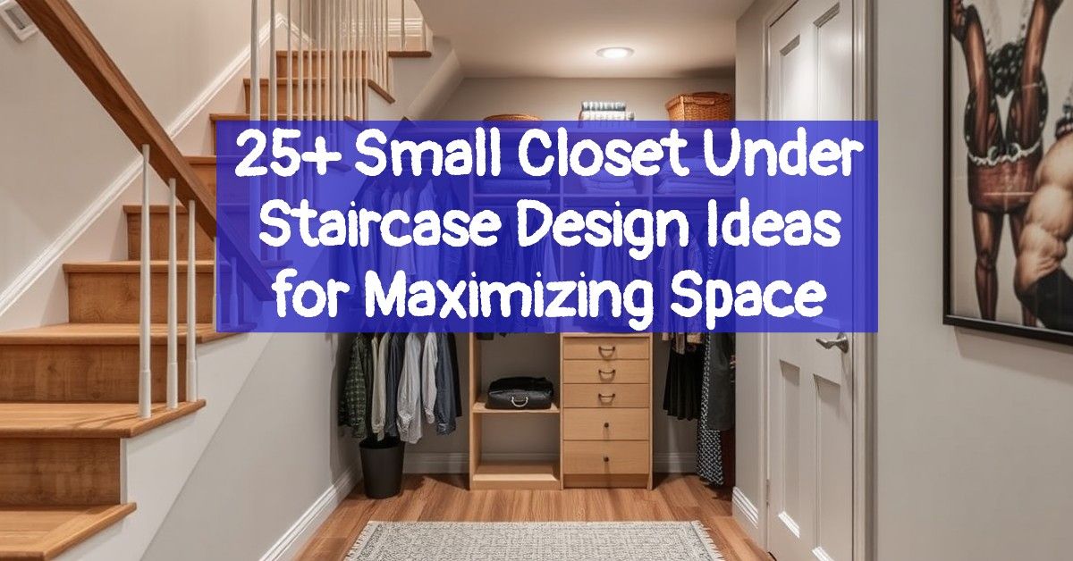 25+ Small Closet Under Staircase Design Ideas for Maximizing Space