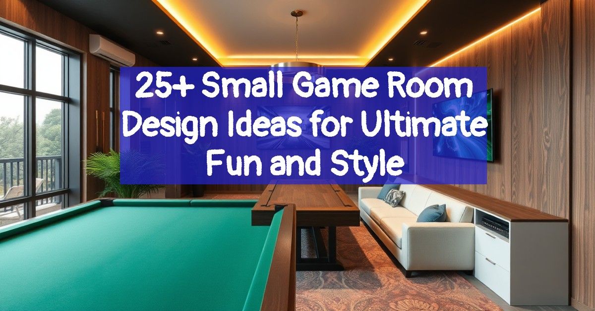 25+ Small Game Room Design Ideas for Ultimate Fun and Style