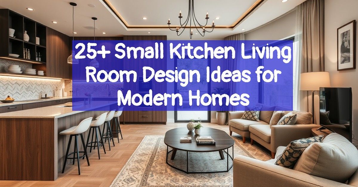 25+ Small Kitchen Living Room Design Ideas for Modern Homes