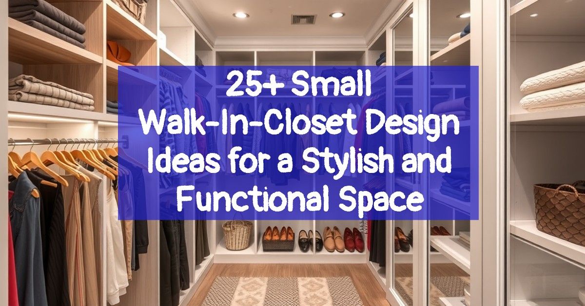 25+ Small Walk-In-Closet Design Ideas for a Stylish and Functional Space