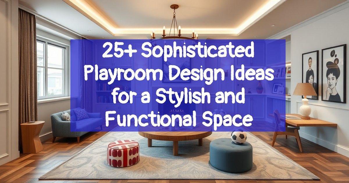 25+ Sophisticated Playroom Design Ideas for a Stylish and Functional Space