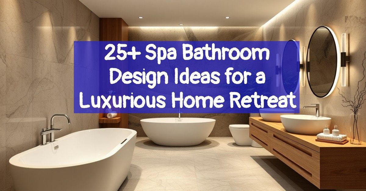 25+ Spa Bathroom Design Ideas for a Luxurious Home Retreat