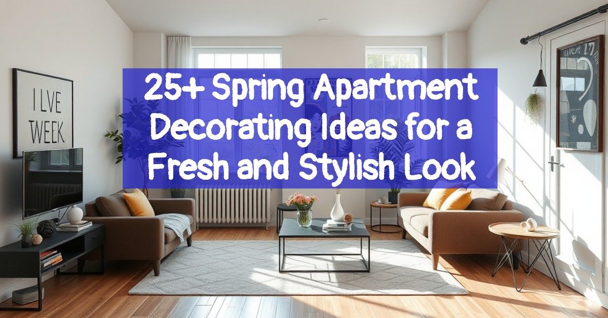 25+ Spring Apartment Decorating Ideas for a Fresh and Stylish Look