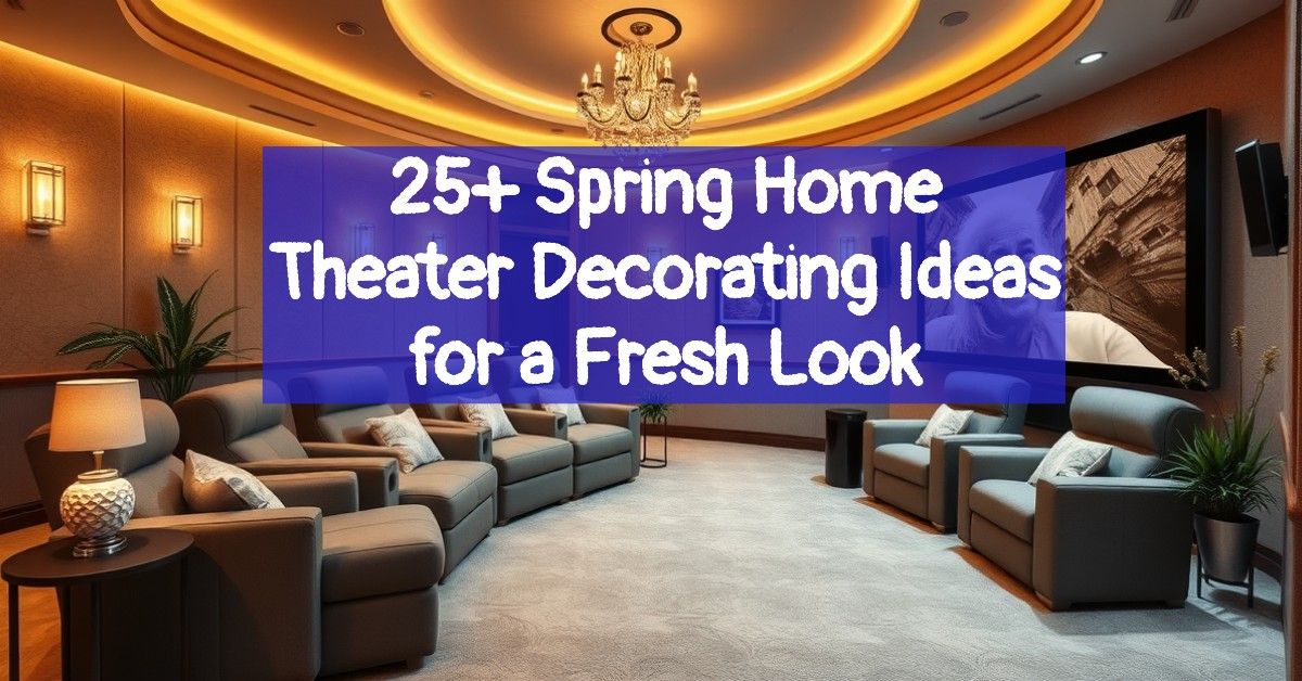 25+ Spring Home Theater Decorating Ideas for a Fresh Look