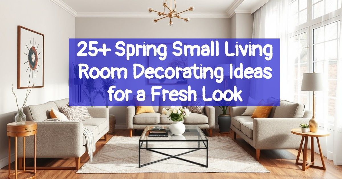 25+ Spring Small Living Room Decorating Ideas for a Fresh Look