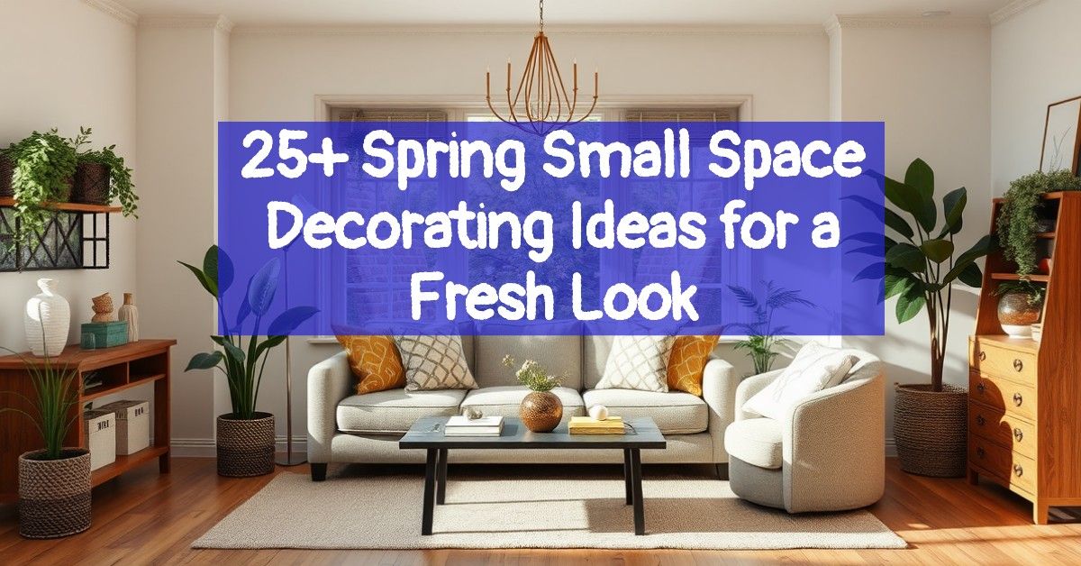 25+ Spring Small Space Decorating Ideas for a Fresh Look