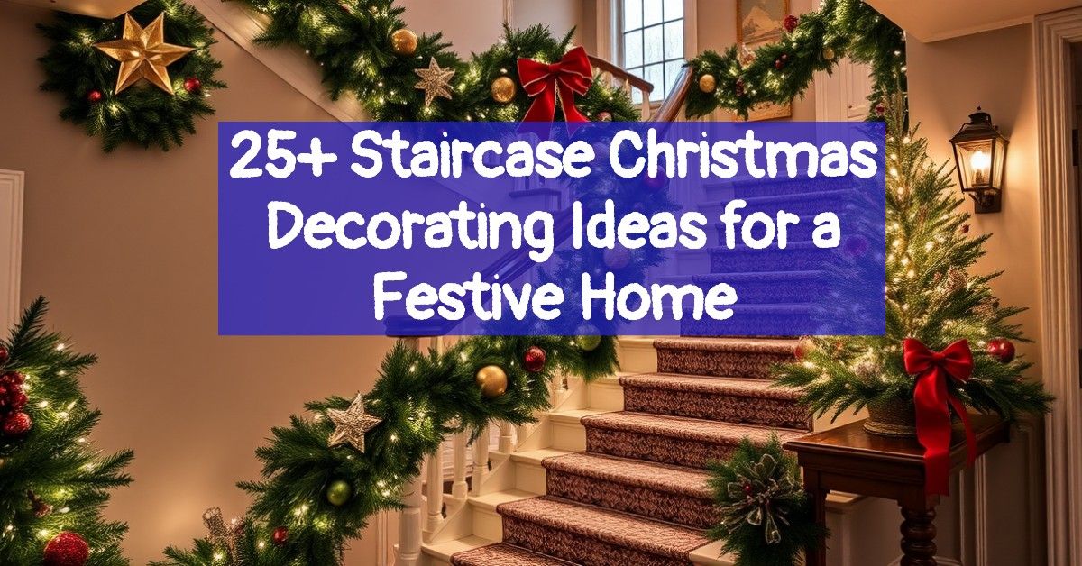 25+ Staircase Christmas Decorating Ideas for a Festive Home