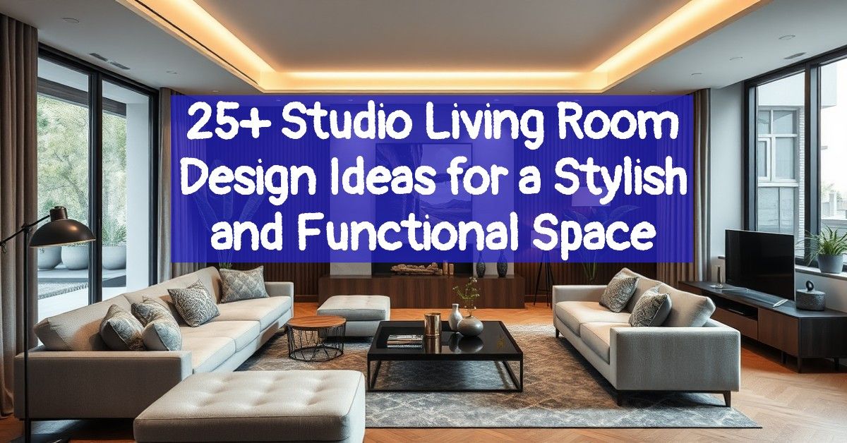 25+ Studio Living Room Design Ideas for a Stylish and Functional Space