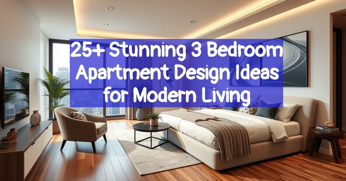 25+ Stunning 3 Bedroom Apartment Design Ideas for Modern Living