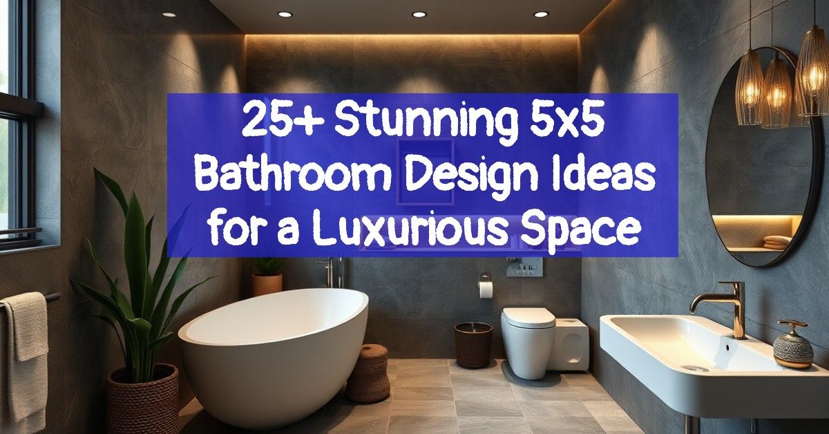 25+ Stunning 5x5 Bathroom Design Ideas for a Luxurious Space