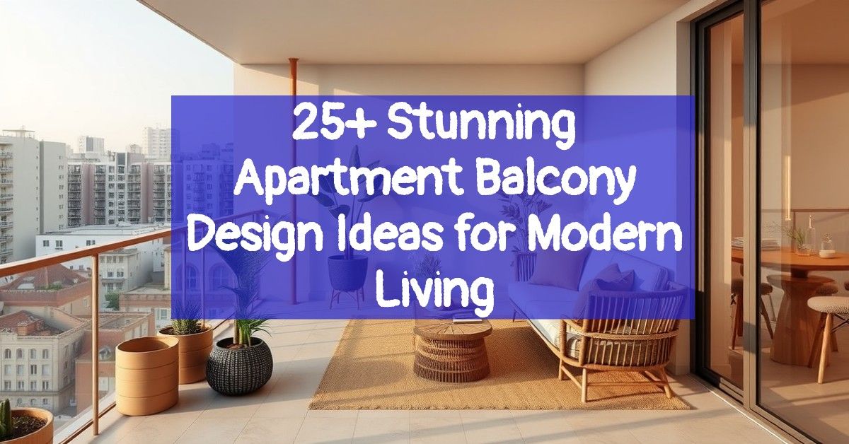 25+ Stunning Apartment Balcony Design Ideas for Modern Living