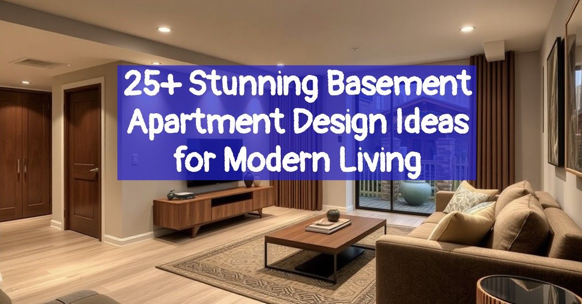 25+ Stunning Basement Apartment Design Ideas for Modern Living