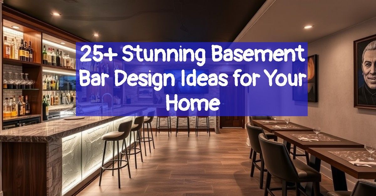 25+ Stunning Basement Bar Design Ideas for Your Home